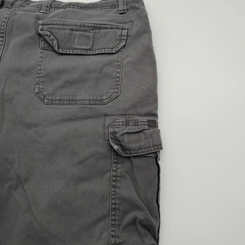 George Mens Cargo Shorts Gray Size 38 Cotton Stretch Casual Utility Outdoor
